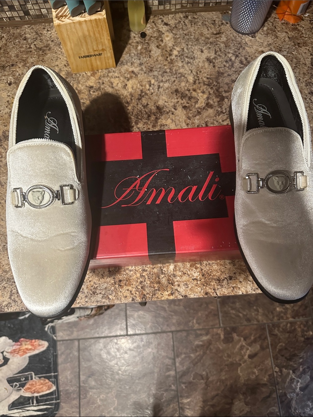 Amalfi Men’s Silver Metallic Slip-On Loafers